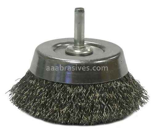 3x1/4 sk Crimped Wire Cup Brush Medium Carbon