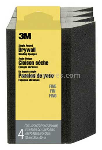 3M™ 7100111452 Drywall Sanding Sponge Single Angle 4-7/8x2-7/8x1 Fine