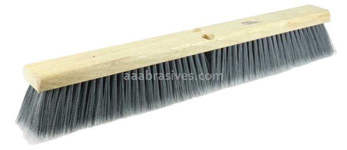 Weiler 42042 24" Fine Sweep Floor Brush Flagged Silver Polystyrene Fill