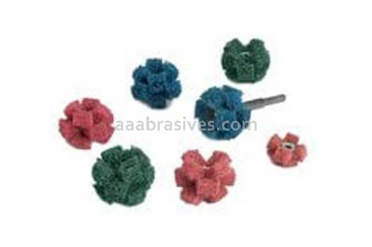 Standard Abrasives Buff and Blend Cross Buff GP 725014 1-1/2" x 1/2" x 2 Ply x 8-32 A MED Grit (Stock)