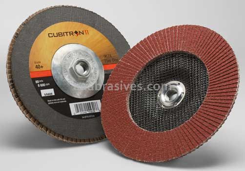 3M&trade; 7010363290 7 x 5/8-11 40+ Grit 967A T27 Cubitron&trade; II Flap Disc