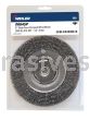 Weiler 06645P 6" Bench Grinder Wheel Wide Face .014" Steel Fill 5/8"-1/2" Arbor Hole Retail Pack