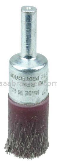 Weiler 35340 1/2" Polyflex Encapsulated Crimped Wire End Brush .0104" Steel Fill 1/4" Stem