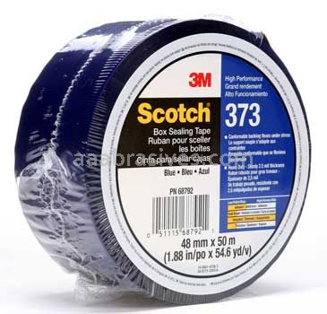 Scotch&trade; Box Sealing Tape 373 Blue 48 mm x 50 m 3M 7010312443