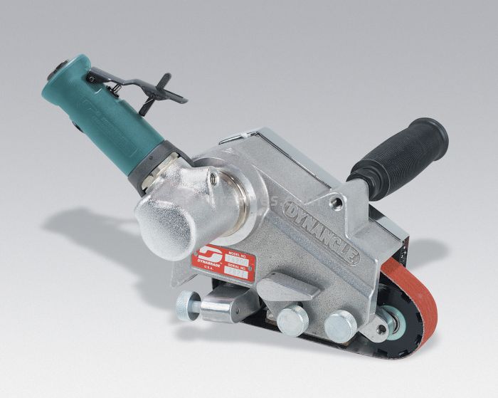 Dynabrade 14200 - Dynangle Abrasive Belt Tool .7 hp, 7 Degree Offset, 20,000 RPM, Rear Exhaust, for 1" x 18" L (25 mm x 457 mm) Belts