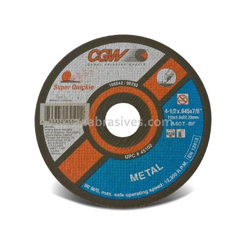 CGW 45106 6 x .045 x 7/8 T1 A60-T-BF Super Quickie