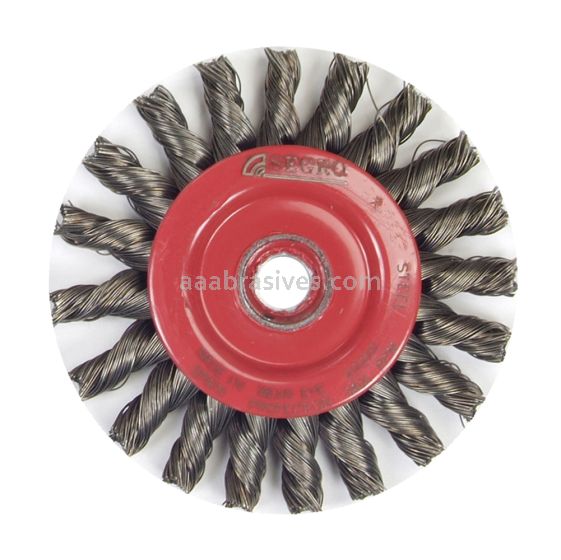 Norton 8x.020x5/8-1/2"Carbon Steel Standard Twist Knot Wire Wheel Brushes For Steel
