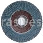 4-1/2 x 7/8 60 Grit Merit Type 27 Zirc Powerflex Flap Discs