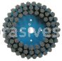 14" Disc Brush, Crimped Nylox, .018/500, 5" A.H.