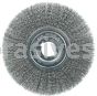 Weiler 01179 8" Narrow Face Crimped Wire Wheel .014" Steel Fill 1-1/4" Arbor Hole