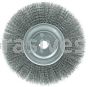 Weiler 01250-12 10" Narrow Face Crimped Wire Wheel .014" Steel Fill 1" Arbor Hole