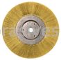 Weiler 01415 6" Narrow Face Crimped Wire Wheel .005" Brass Fill 5/8"-1/2" Arbor Hole