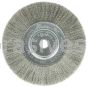 Weiler 01675 6" Narrow Face Crimped Wire Wheel .006" Stainless Steel Fill 5/8"-1/2" Arbor Hole