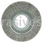 Weiler 03510 6" Wide Face Crimped Wire Wheel .0118" Stainless Steel Fill 2" Arbor Hole