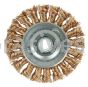 Weiler 08271 3" Standard Twist Knot Wire Wheel .020" Bronze Fill 1/2"-3/8" Arbor Hole