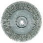 Weiler 13078 4" Narrow Face Crimped Wire Wheel .014" Steel Fill 3/8"-24 UNF Nut