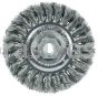Weiler 13119 Standard Twist Knot Wire Wheel 4" .020" Steel Fill 1/2"-13 UNC Nut