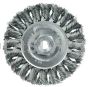 Weiler 13201 3" Standard Twist Knot Wire Wheel .014" Steel Fill 3/8"-24 UNF Nut