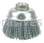 Weiler 14414 3-1/2" Nylox Cup Brush .040/120 SC Crimped Fill 5/8"-11 UNC Nut