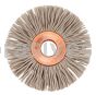 Weiler 16310 1-3/8" Small Diameter Nylox Wheel Brush .018/500 AO Crimped Fill 1/4" Arbor Hole