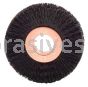 Weiler 17223 2" Small Diameter Nylon Wheel Brush .010" Crimped Black Nylon Fill 1/2" Arbor Hole