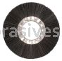 Weiler 20490 6" Nylon Wheel Brush .016" Crimped Black Fill 2" Arbor Hole