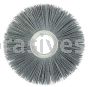Weiler 20630 8" Nylox Metal Hub Wheel Brush .022/320 SC Crimped Fill 2" Arbor Hole