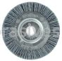Weiler 31074 3" Narrow Face Nylox Wheel .022/320 SC Crimped Fill 1/2"-3/8" Arbor Hole