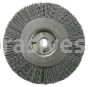 Weiler 31124 4" Narrow Face Nylox Wheel .040/120 SC Crimped Fill 1/2"-3/8" Arbor Hole