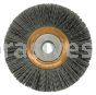 Weiler 31275 4" Heavy-Duty Narrow Face Nylox Wheel .040/120 SC Crimped Fill 5/8"-1/2" Arbor Hole