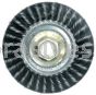 Weiler 35800 Mini Roughneck 4" Polyflex Encapsulated Stringer Bead Wheel .020" Steel Wire Fill 5/8"-11 UNC Nut