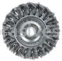 Weiler 36290 Wolverine 3" Knot Wire Wheel Standard Twist .014" 1/2"-3/8" Arbor Hole Steel Wire
