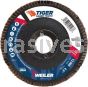 Weiler 50103 4-1/2" Tiger Ceramic Abrasive Flap Disc Conical Type 29 Phenolic Backing 80C 7/8" Arbor Hole