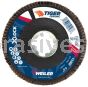 Weiler 50197 4-1/2" Tiger Ceramic Abrasive Flap Disc Angled Phenolic Backing 60C X-LOCK Arbor Hole