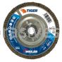 Weiler 50519 4-1/2" Tiger Disc Abrasive Flap Disc Conical Type 29 Aluminum Backing 60 Z 5/8"-11 UNC Nut