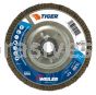 Weiler 50520 4-1/2" Tiger Disc Abrasive Flap Disc Conical Type 29 Aluminum Backing 80 Z 5/8"-11 UNC Nut