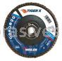 Weiler 51213 5" Tiger X Flap Disc Conical Type 29 Phenolic Backing 60 Z 5/8"-11 UNC Nut