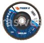 Weiler 51217 7" Tiger X Flap Disc Angled Type 29 Phenolic Backing 60 Z 7/8" Arbor Hole