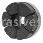 Weiler 86198 Burr-Rx 6" Maximum Density Shell-Mill Holder Disc Brush 80CG Crimped Rectangular Fill