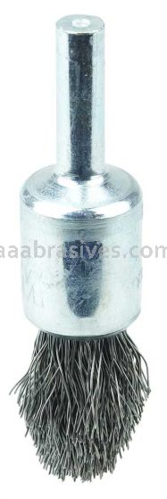 Weiler 10301 Controlled Flare Crimped Wire End Brush 1/2" .0104" Steel Fill