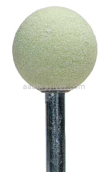 Norton A25 1" Ball/Quantum 3NQ80/M4 1/4 x 1-1/2/Vitrified Bond Mounted Points - A Shapes