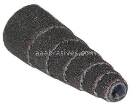 3/8 x 1-1/2 x 1/8 80 M-9 Merit Silicon Carbide Full-Taper Spiral Rolls
