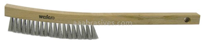 Weiler 44117 Plater's Brush Steel Fill 4 X 18 Rows Shoe Handle