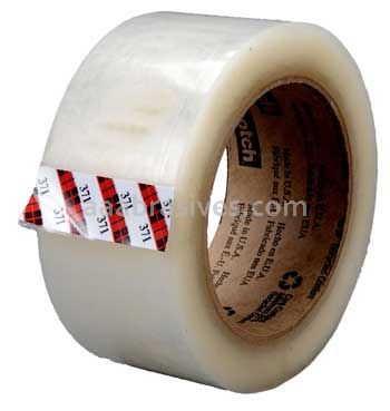 Scotch&trade; Box Sealing Tape 371 Clear 36 mm x 50 m 3M 7010334048