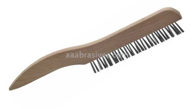 Osborn Curved Handle Plated Steel Platers Brush 1 X 16 Rows #54039