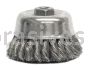 Weiler 12766 - 4" .020, 5/8"-11 A.H. , Double Row Wire Cup Brush - 012382127664