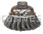 Weiler 12736 3-1/2" Single Row Knot Wire Cup Brush .014" Steel Fill 5/8"-11 UNC Nut
