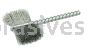 Weiler 21058 1" Power Tube Brush .005" Stainless Steel Wire Fill 5/8" Brush Length