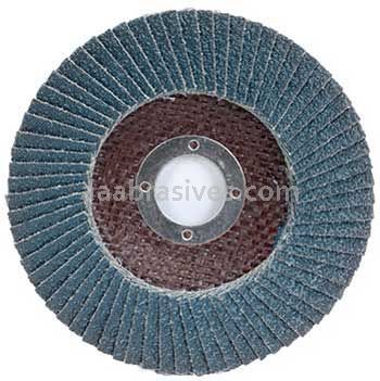 4-1/2 x 7/8 40 Grit Merit Type 27 Zirc Powerflex Flap Discs