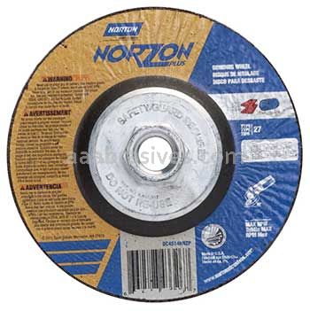 Norton Abrasives 66252841891 6 x 1/8 x 5/8-11 Norton NorZon Plus Type 27 Depressed Center Wheels
